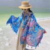 Summer Beach Seaside Photo Play Shawl Comfortable Breathable Scarf Cape Fashion Exterior with Leisure Travel Cape