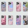 Pink Sakura White Shockproof Phone Case For iPhone 16,15,14,13,12,11,Pro,XS,Max,Plus,Mini,SE