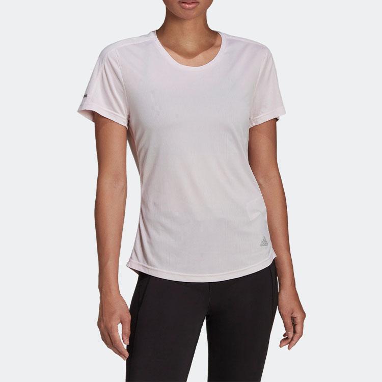 Adidas Solid Color Running Sports Quick-Dry Breathable Round Neck Short Sleeve Raglan T-Shirt Women Tops HD0658