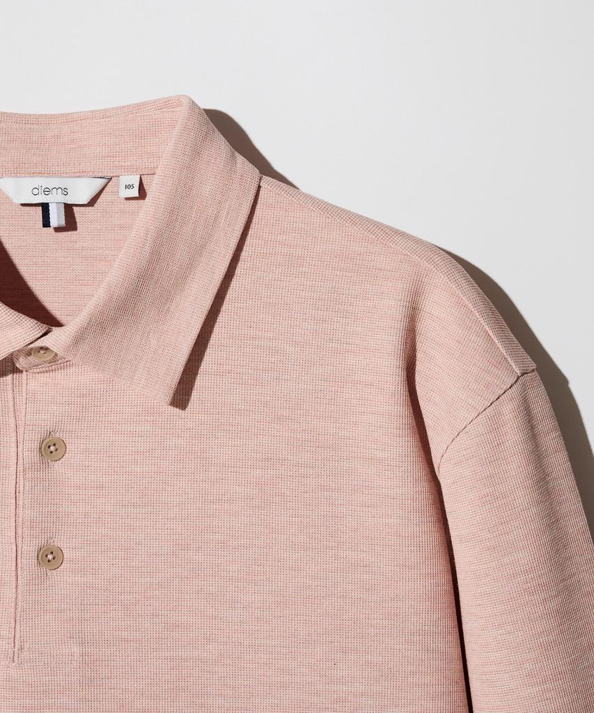 STCO Diems Ripple Knit Collar T-Shirt_Pink (Classic Fit)_Dtsxz06Csp