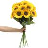 1pc/6pcs Artificial Sunflower Long Stem Realistic Fake Bouquet For Home Garden Wedding Party Decoration