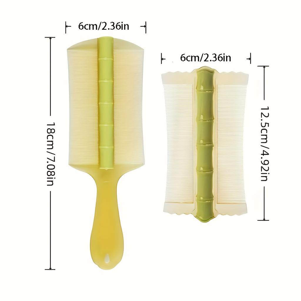 Plastic Lice Comb Double-sided Super Dense Teeth Remove Dandruff Scalp Cleansing Scalp Massage Comb Flea Removal Hair Tools