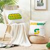 Classic SSubwayS Cushion Cover Breathable and skinfriendly linen pillowcase square removable and washable cushion