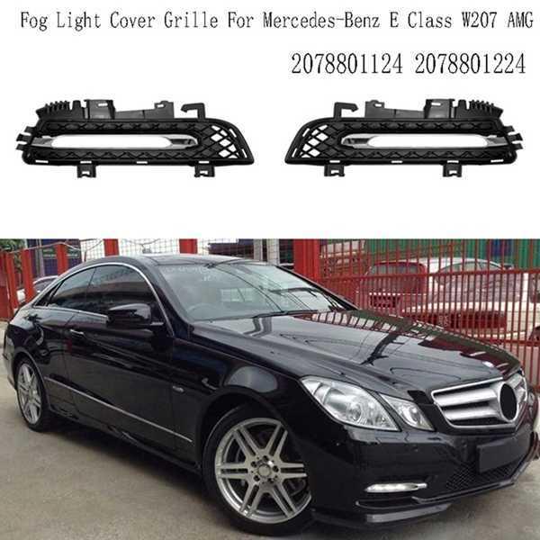 Pair of Fog Light Grille Covers for Mercedes-Benz C-Class