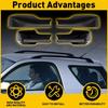 For RAV4 Toyota 2001-2005 5-Door Black Top Roof Rack End Cover Shell Replace 4Pc