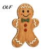 Small Wooden Candy Cane Decor Christmas Gingerbread Man Decor, Rustic Gingerbread, House Figurines, Xmas Window Display Ornaments Tabletop for Mantel