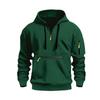 Mens Hooded Sweatshirt Casual Sports Pullover With Multi Pockets Waterproof Zipper Fall Winter