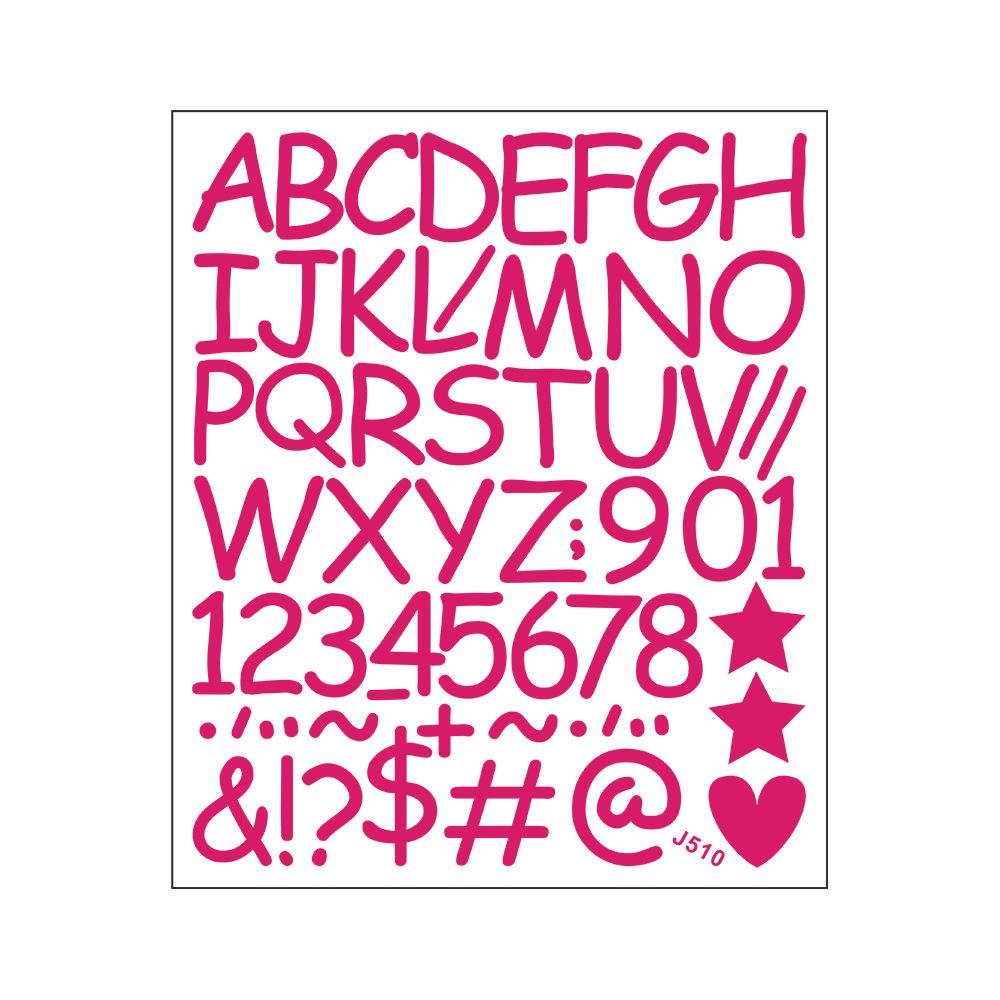 Faça Você Mesmo Embelezamento e Decoração do Quarto Infantil Adesivos de Parede com uma Combinação de Letras Inglesas Números Símbolos e Corações