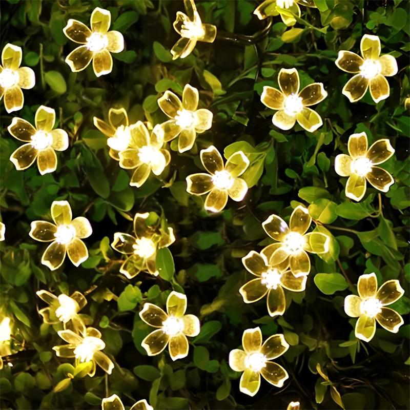 Christmas LED String Light Battery Powered Cherry Flower Blossom Garland Fairy Lights Outdoor Wedding Party Home Decoration
