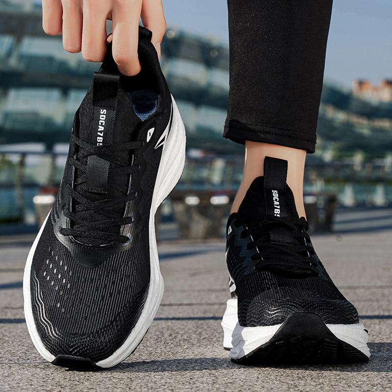 Men Sports Speciality Marathon Running Shoes Carbon Board Breathable Lightweight Women's Comfortable Athletic Nonskid Cushion Stability Sneakers
