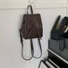 Small retro brown backpack new simple versatile shoulder bag bag