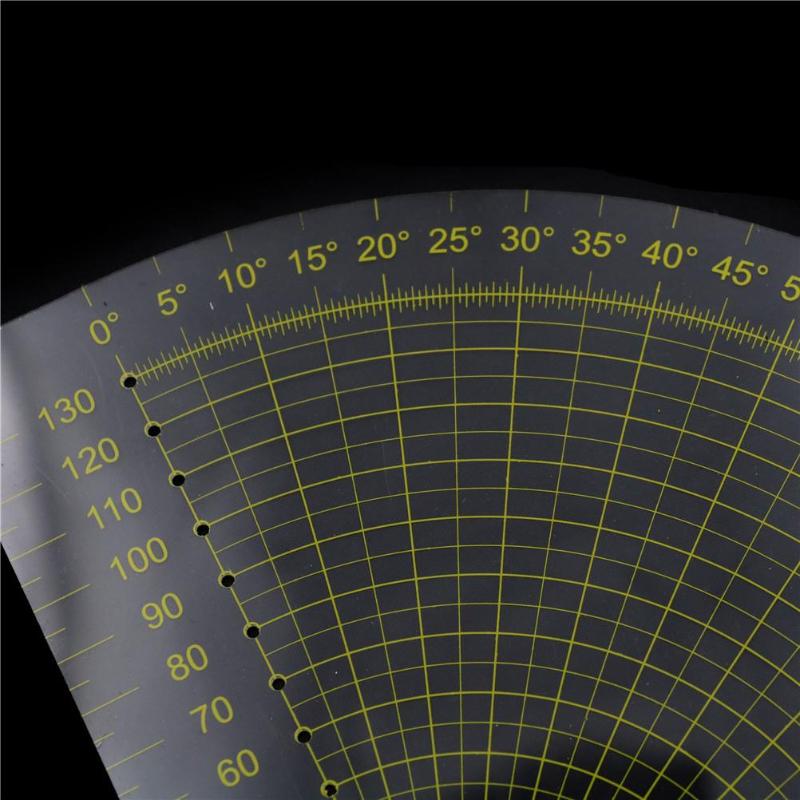 1Pc Tailor Sewing Tools Patchwork Scrapbook Circle Fan Ruler Craft