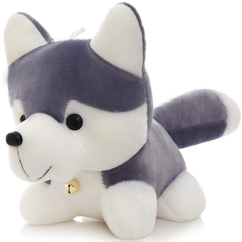 Nuova Bambola Bambola Husky Cane Cucciolo Seduto Carino Giocattolo di Peluche Bambola Bambini Ragazzo Ragazza Bambola Cartone Animato