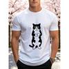 Men's Printed Short-Sleeve T-Shirt, Breathable Summer Top. Stylish and Casual, Machine Washable ,Comfortable Fit