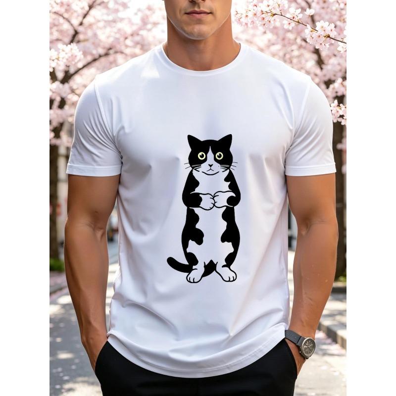 Men's Printed Short-Sleeve T-Shirt, Breathable Summer Top. Stylish and Casual, Machine Washable ,Comfortable Fit