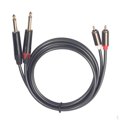 1,5 m 2x6,35 mm maschio a 2 RCA stereo audio