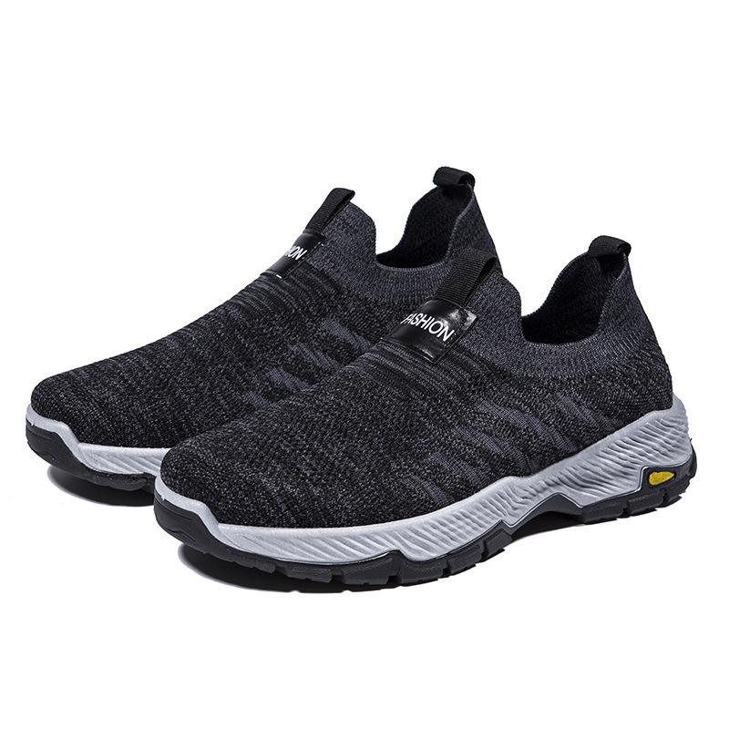 Nuove Scarpe Sportive da Uomo Tessute Volanti per Esterno, Sneaker Pigre, Nuove Scarpe Casual da Uomo Traspiranti a Pedale Unico