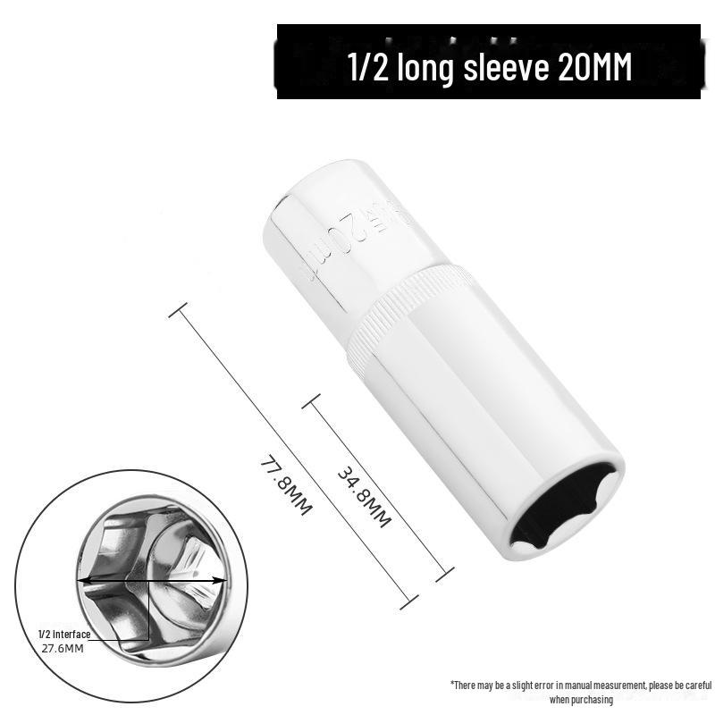 Green Forest 12.5mm Hexagonal Extended Socket for 1/2" Ratchet Wrench