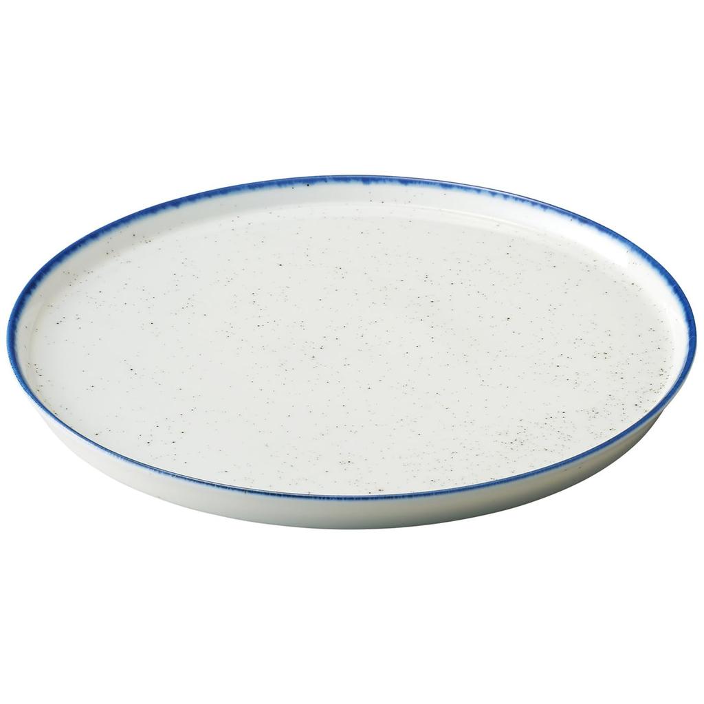 Aito Seisakusho Microwave and Dishwasher Mino Made in 567045 "Grain" Plate, Safe, Blue, L, Approx. 23cm, Ware, Japan,