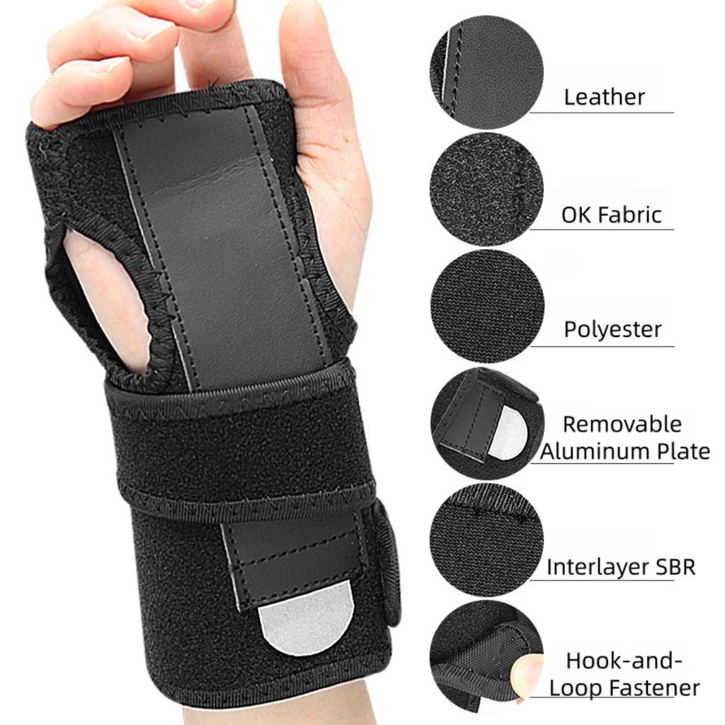 Adjustable Sports Wrist Support Brace With Removable Aluminum Plate Wrist Stabilizing Protector Compression Strap Palm Support