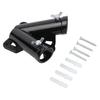 Black Double Flag Holder Outdoor Flag Display Stand Aluminum Flag Holder Anti-Falling Design Sturdy Construction