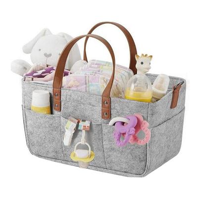 Baby Diaper Caddy Organizer Portable Storage Bag for Changing Table and Car Nursery Essentials Storage Bins Tote Bag