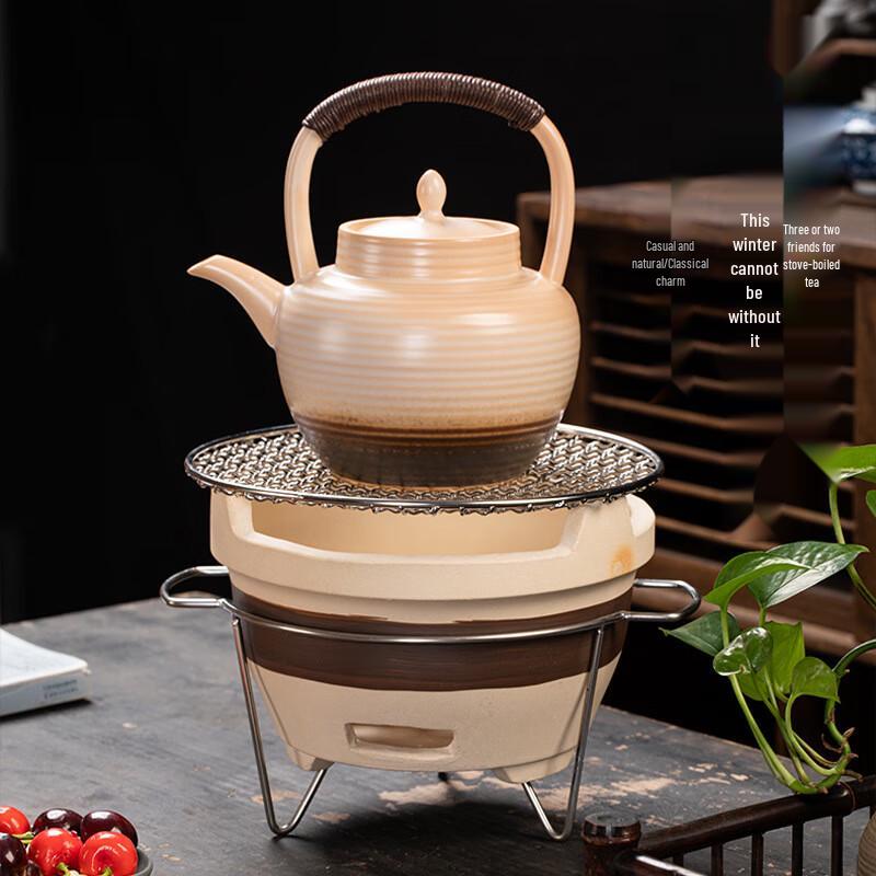Traditional Clay Charcoal Tea & BBQ Stove Set