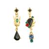 Genshin Impact Earring Ear Studs Barbatos Venti Wind Element Irregular Metal Pendant Earrings For Women Cosplay Party Jewelry