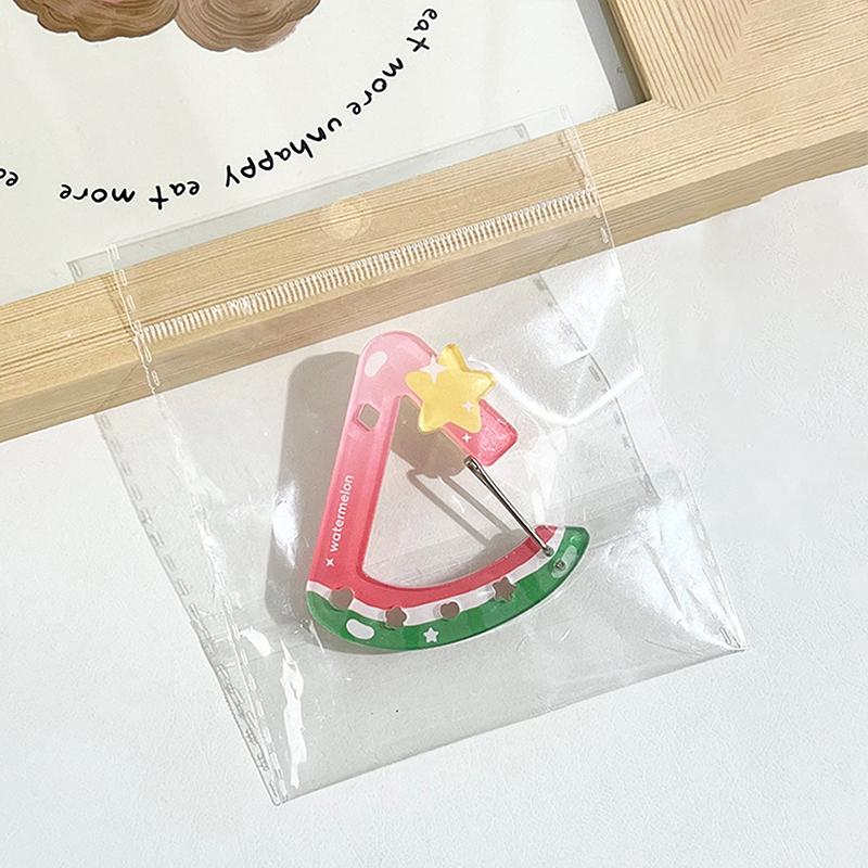 Acrylic Hollow Fruit Shape Trinkets Keychain Bag Charm Accessory Carabiner Backpack Pendant Handbook Decoration Gifts Keyring
