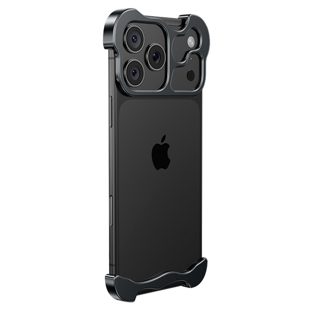 Capa Bumper para iPhone 17 Pro Max Metal Sem Moldura À Prova de Choque com Protetor de Lente da Câmera
