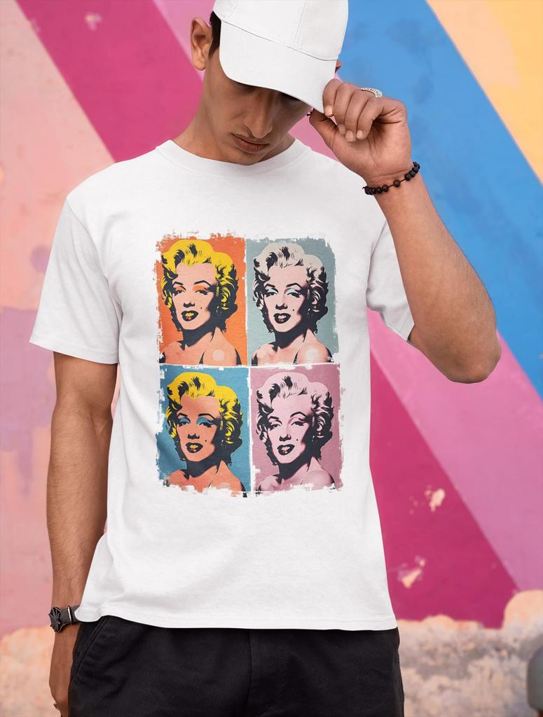 Marilyn Monroe Pop Art T-Shirt, Warhol-Inspired Design, Retro Pop Art Graphic Tee, Vibrant Marilyn Monroe T-Shirt for Art Lovers