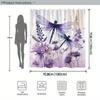 Practical Dragonfly and Lavender Fields Shower Curtain - Multi-Style Bath Decor, Perfect for Those Who Love Nature