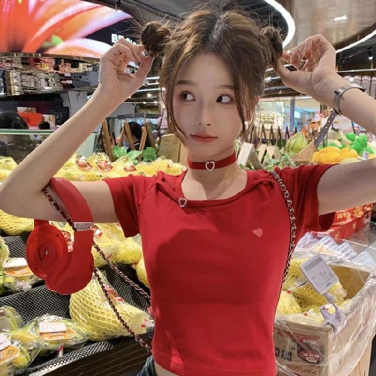 Aesthetic Heart Collar Chain Necklace Velvets Choker Soft Velvets Heart Choker