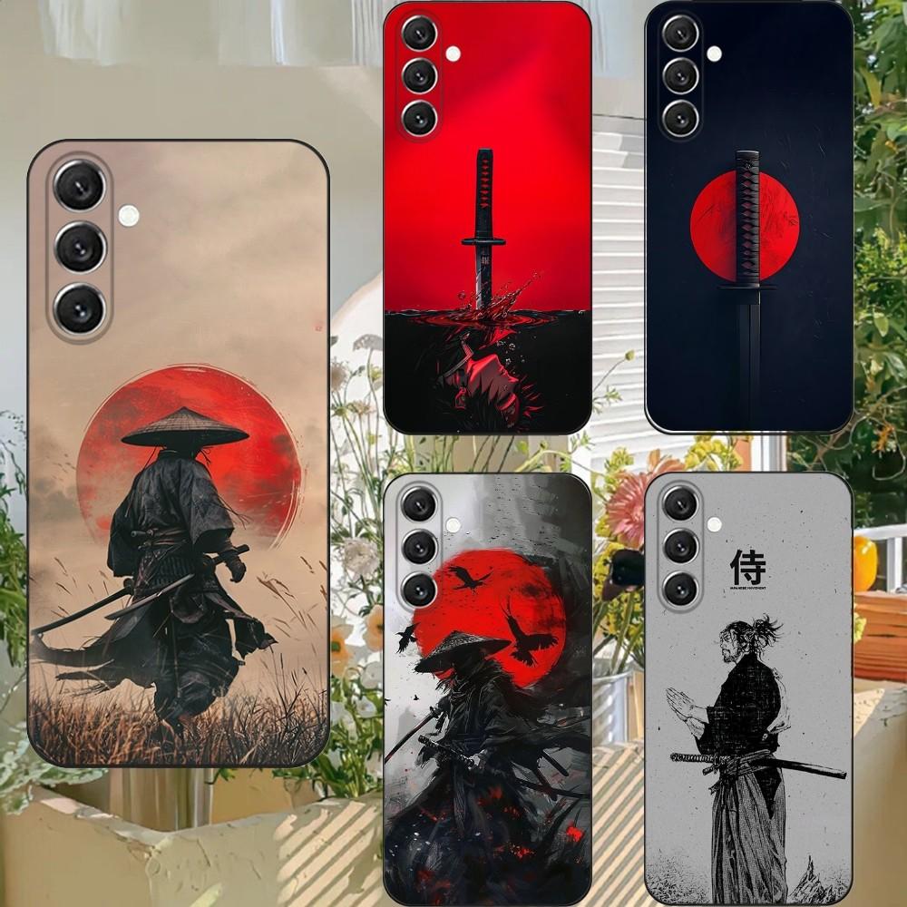 Japanese Bushido Samurai Phone Case For Samsung S25,S24,S21,S22,S23,S30,Ultra,S20,Plus,Fe,Lite,Note,10,9,5G Black Cover