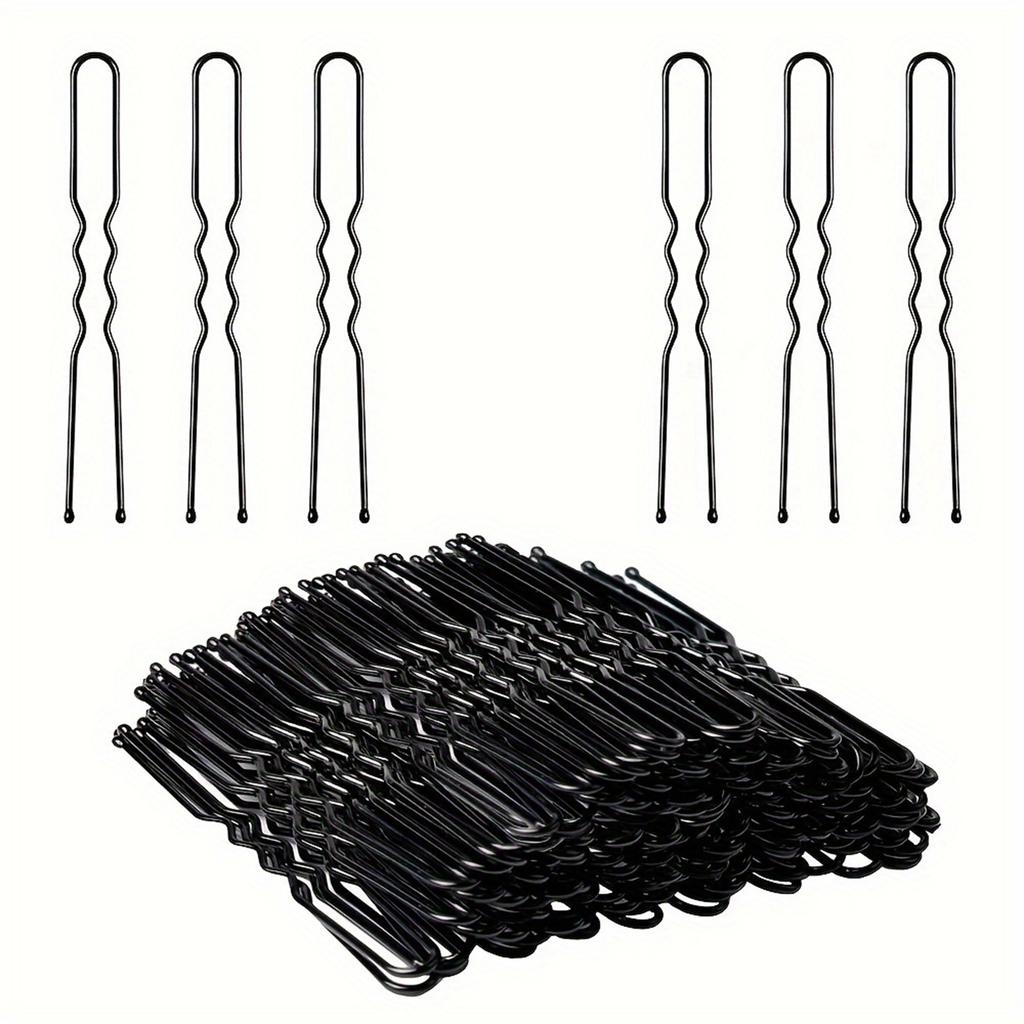 50PCS U-Shaped Hair Pins Thickened 5cm Hair Clips for Hair Styling Bridal Hair Accessories Salon Hairpins for Bun and Updo Hairstyles