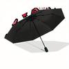 1pc Love Symbols Decorations Automatic Folding Umbrella - 8-Rib Iron Frame, Windproof, Portable Sunshade with Plastic Handle for Travel & Ou
