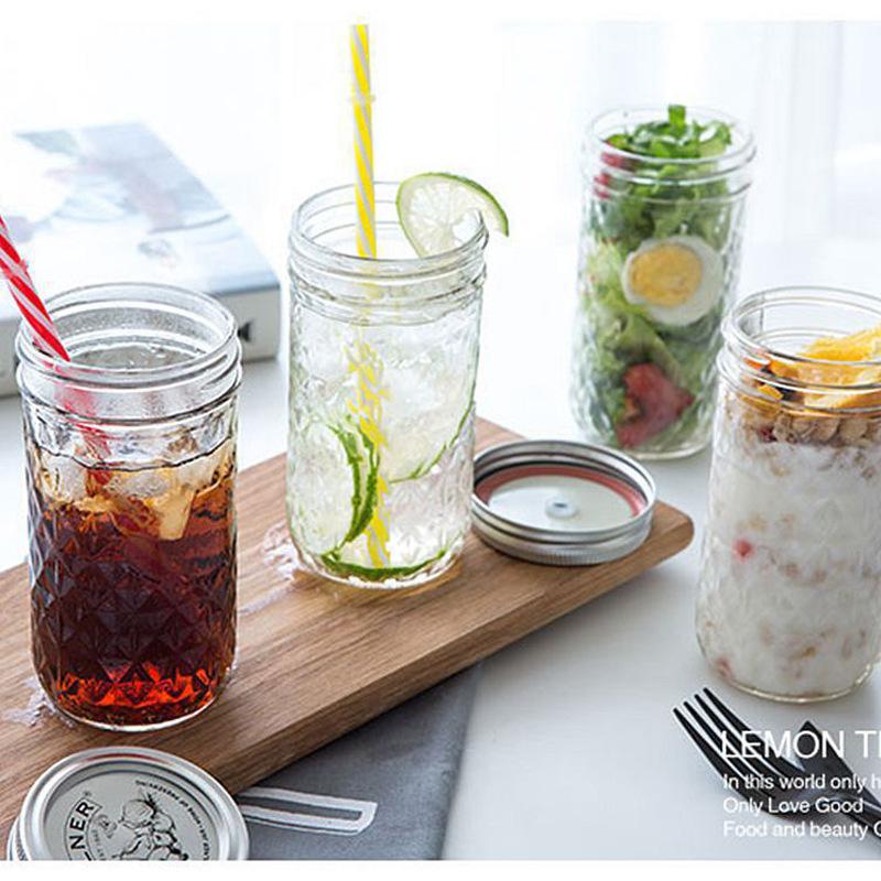 Crystal Glass Cup 2019 New Trendy Beverage Cup Transparent Diamond Shaped Water Cup for Male and Female Students