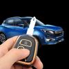 Peugeot Citroen Car Key Protective Shell - TPU Gold Edge Soft Cover