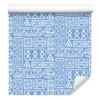 Polynesian Geometric Pattern Azure Wallpaper 50x1000