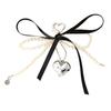 Aesthetic Heart and Bows Bag Charm Decoration Unique Keychain Phone Ornament Bag Pendant Accessory for Daily Use