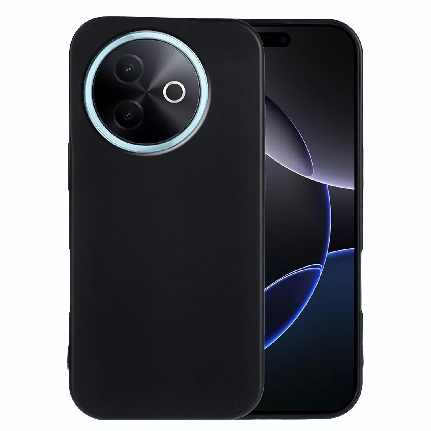 

For vivo Y39 5G TPU Case Soft Matte Anti-fingerprint Phone Back Cover Black