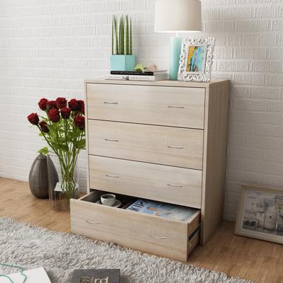 Vidaxl Komoda Z 4 Szufladami, 60 X 30,5 X 71 Cm, Kolor Dębowy