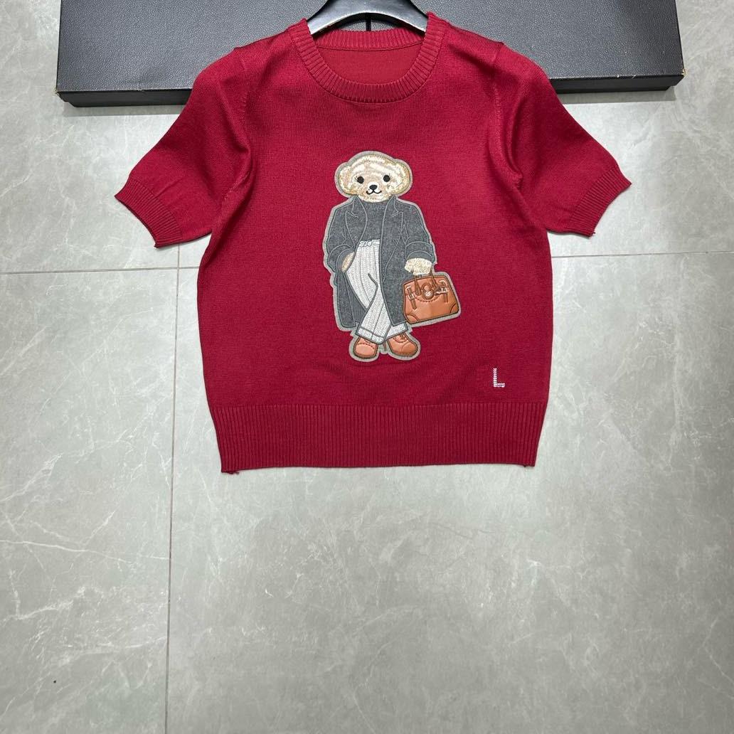 

Літні жіночі дизайнерські светри з короткими рукавами та вишивкою, в язані пуловери з візерунком O One Size