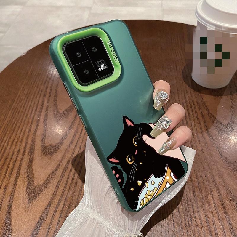 

Парный забавный чехол для кота для iPhone 16 Samsung A55 A35 S24 FE Xiaomi Redmi Note 13 Pro 14C A3 Huawei Honor 200 противоударный чехол-бампер для телефона с защитой от царапин Redmi 12 4G