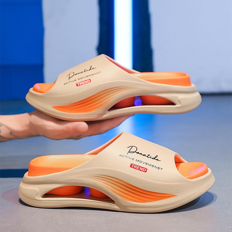 Summer Men Slippers Non-Slip Mens Sandals Thick Soft Platform House Shoes Indoor Shower Bathroom Slippers Outdoor Casual Shoes