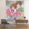 Card Captor Sakura Anime Colorful Tapestry Wall Hanging Bohemian Wall Tapestries Mandala Wall Art Decor