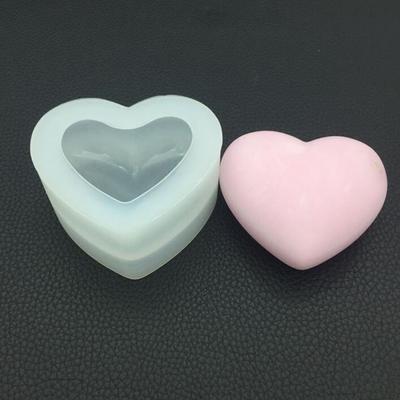 DIY Heart Silicone Mold 3D Heart Aroma Gypsum Plaster Silicone Mould for Car Decoration