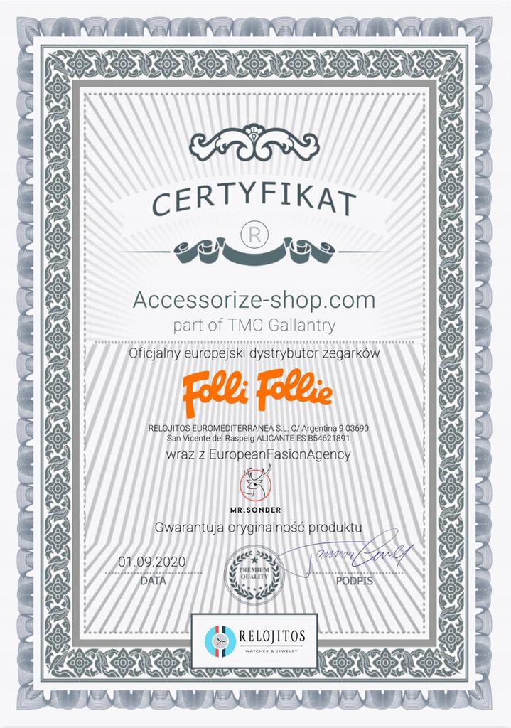 Zegarek FOLLI FOLLIE WF1A006STA. Kwarcowy, Kolor biały. Kobieta.