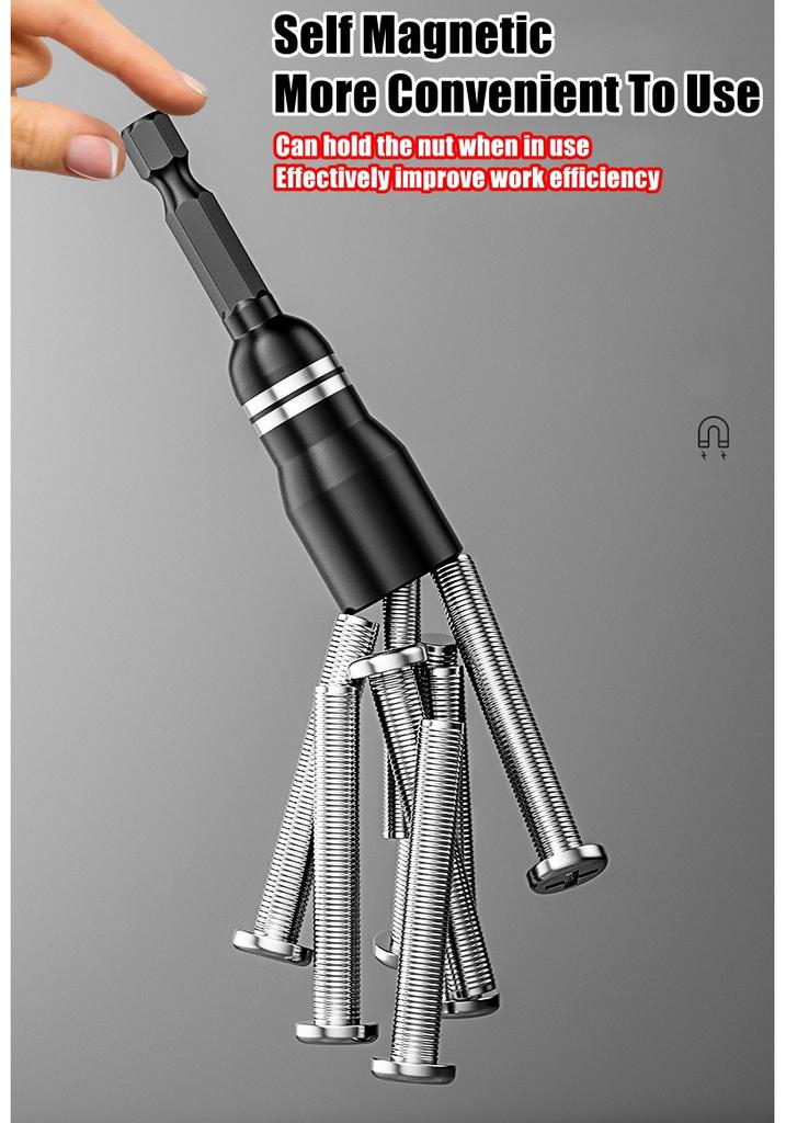 Xiaomi 6mm-14mm Magnetic Nut Driver Socket 1/4inch Hex Shank For Power Drill Screwdriver Electric Drill Bit Socket Hand Tool Parts