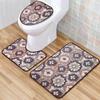 Toilet Floor Mat Three-Piece Door Mat Absorbent Carpet Bathroom Bathroom Non-Slip Foot Mat